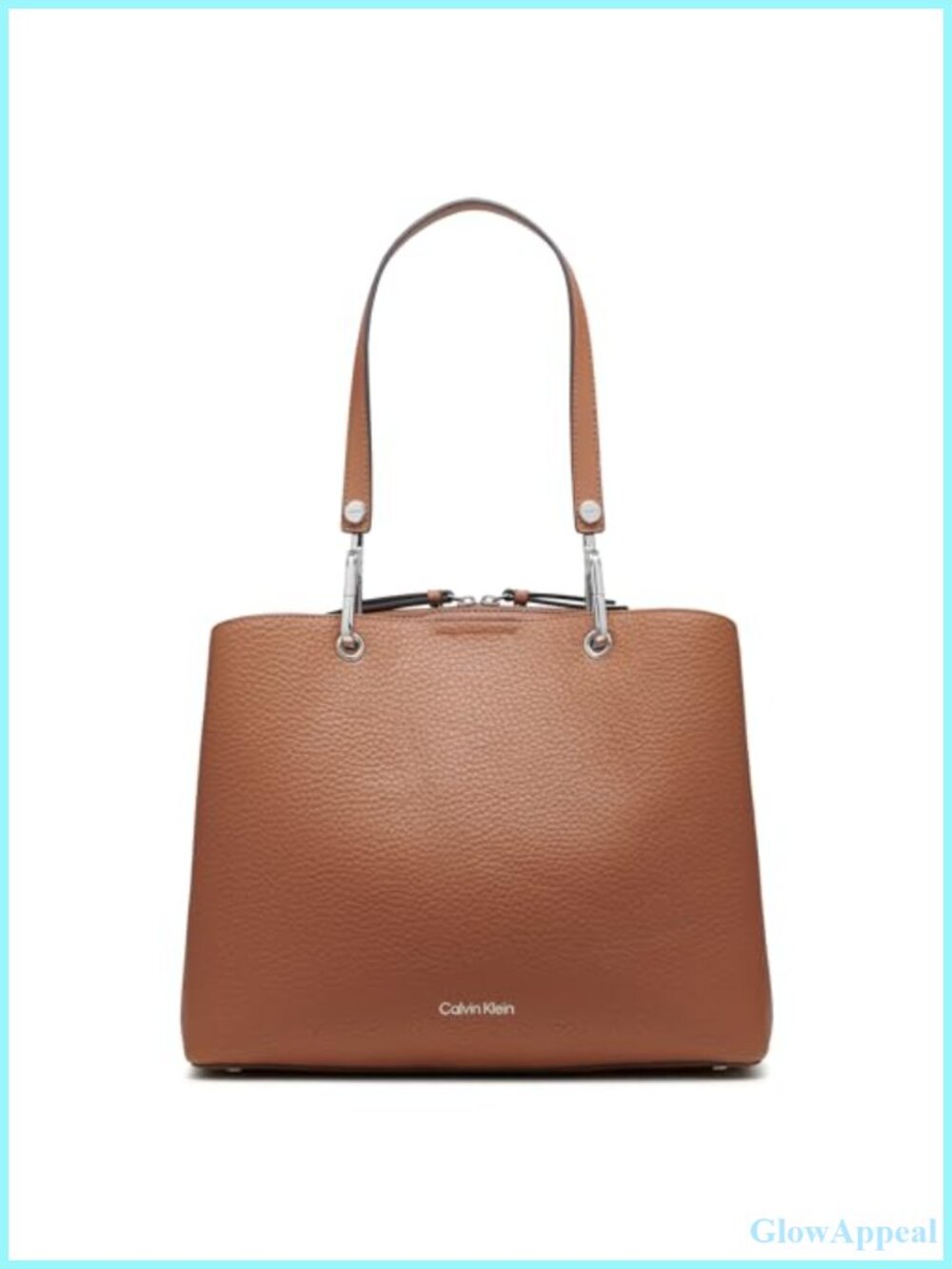 Triple Compartment Tote Vegan Leather Shoulder Bag Travel Organizer